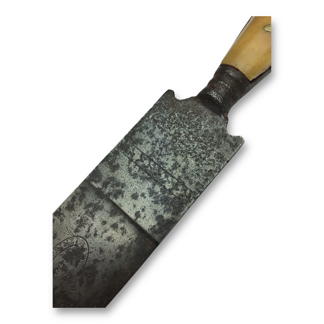 Early American Guardless Bowie Knife - Maker Marked