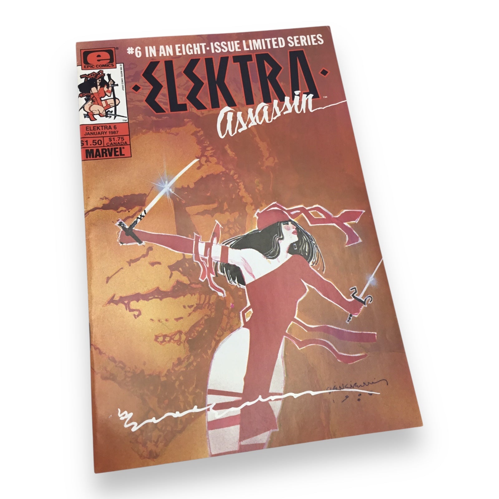 Elektra #1–8 Complete Set (1986, Marvel Comics) Signed by Mark A. Nelson