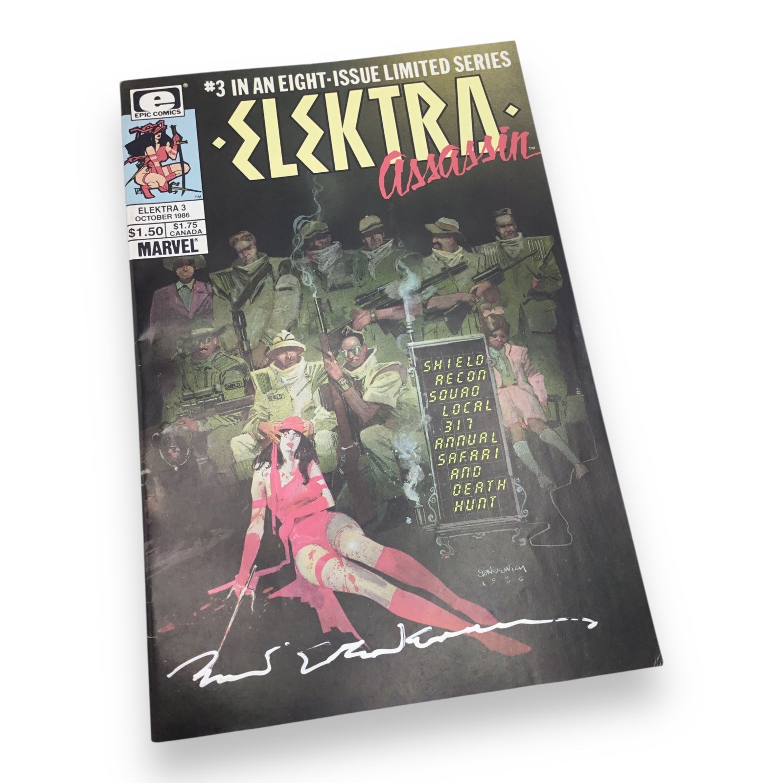 Elektra #1–8 Complete Set (1986, Marvel Comics) Signed by Mark A. Nelson