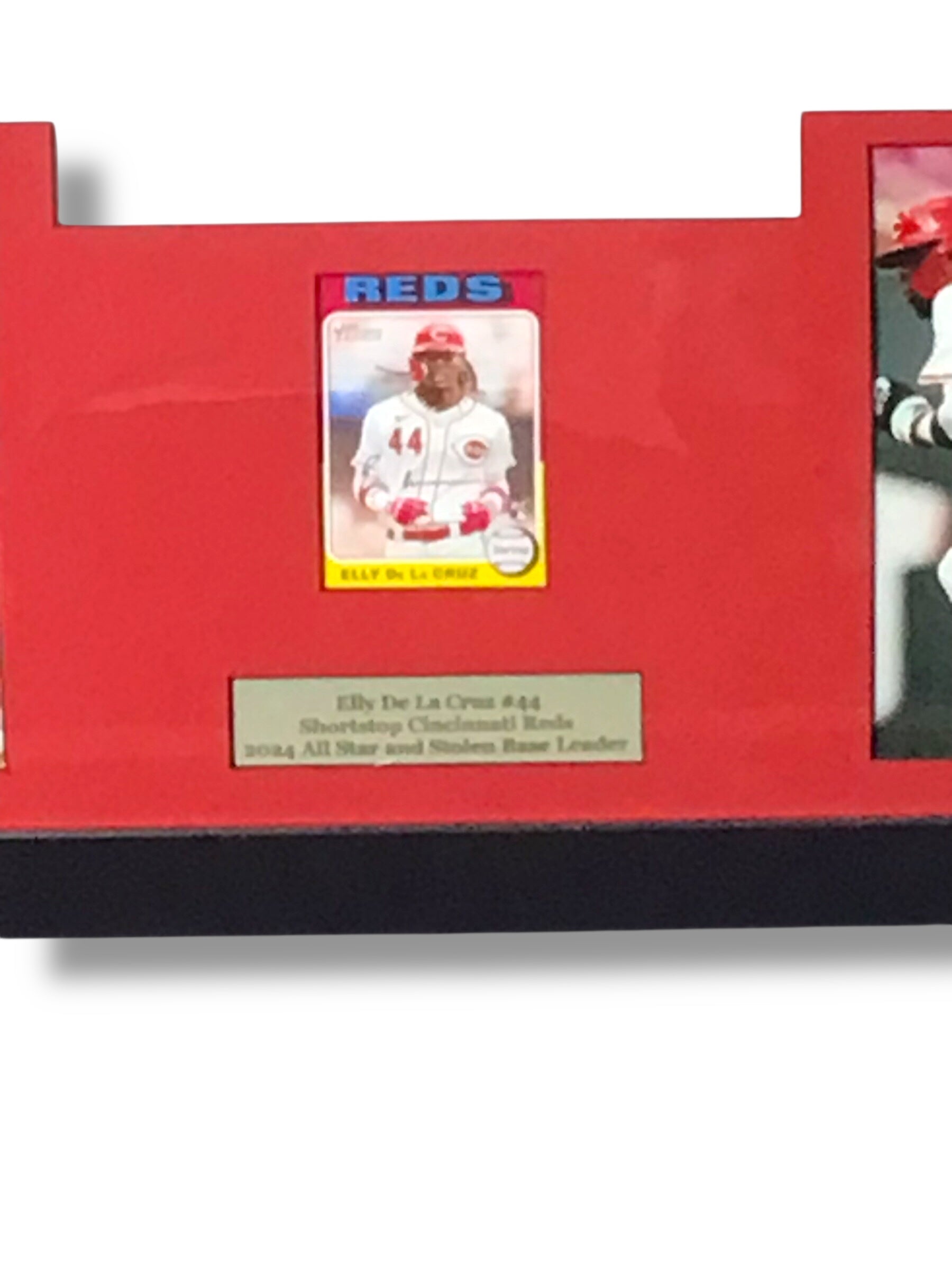 Elly De La Cruz Signed Custom Framed Jersey w/ Beckett Cert & Topps RC Card