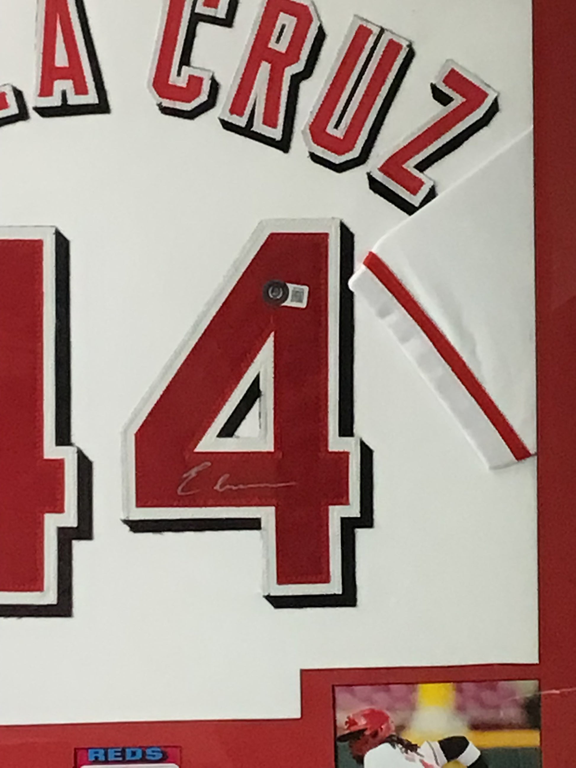 Elly De La Cruz Signed Custom Framed Jersey w/ Beckett Cert & Topps RC Card