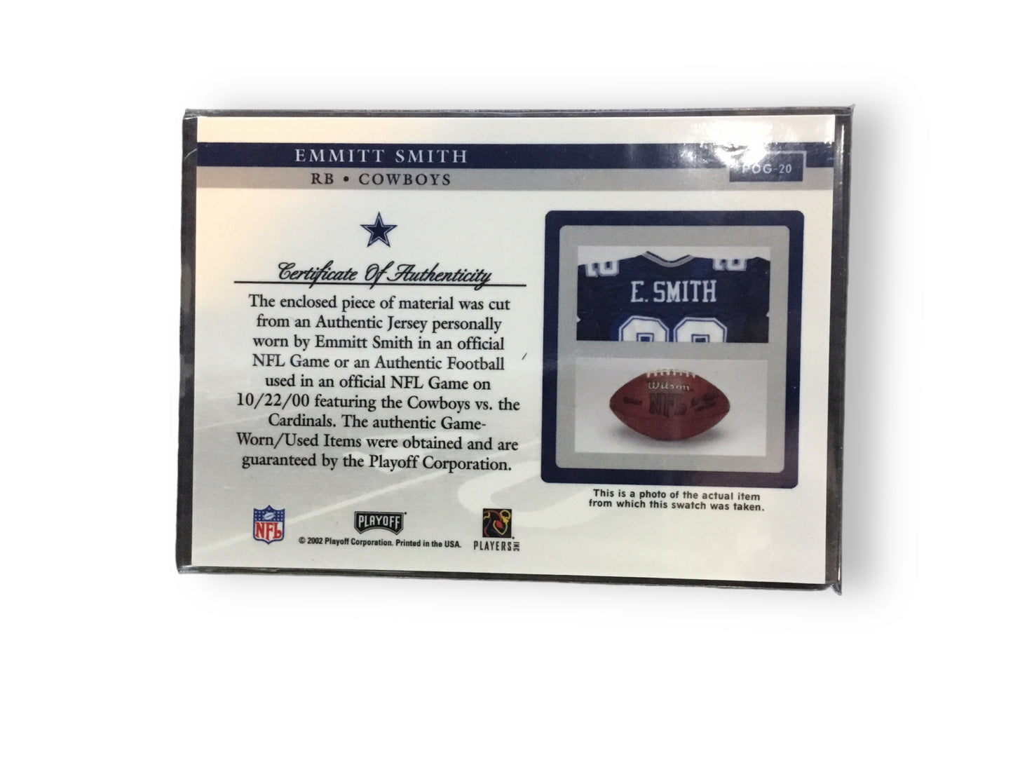 Emmitt Smith Cowboys Certified Authentic Autographed Mini-helmet Shadowbox