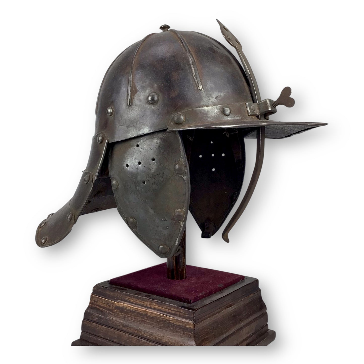 English Cromwellian Lobster-Tail Burgonet Helmet - Circa 1630-1660