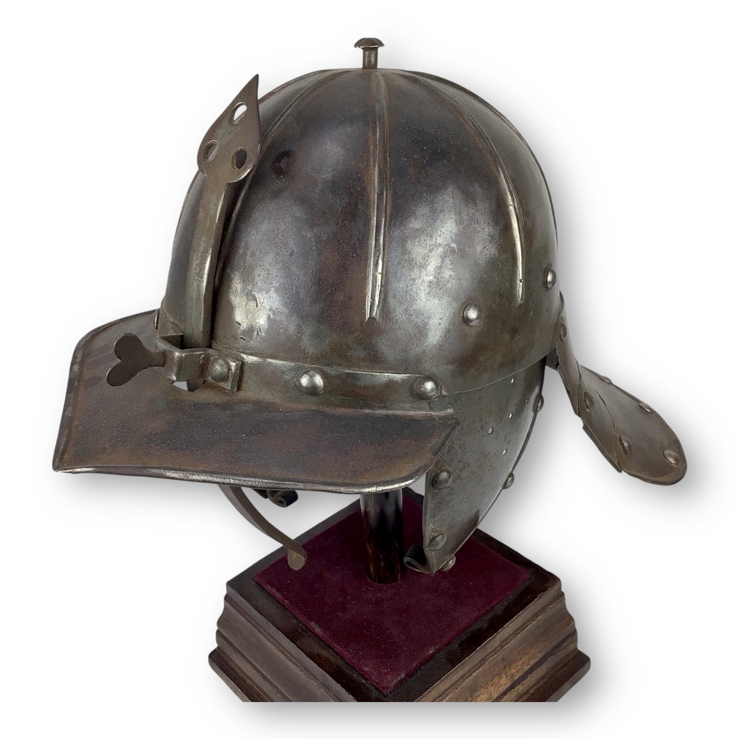English Cromwellian Lobster-Tail Burgonet Helmet - Circa 1630-1660