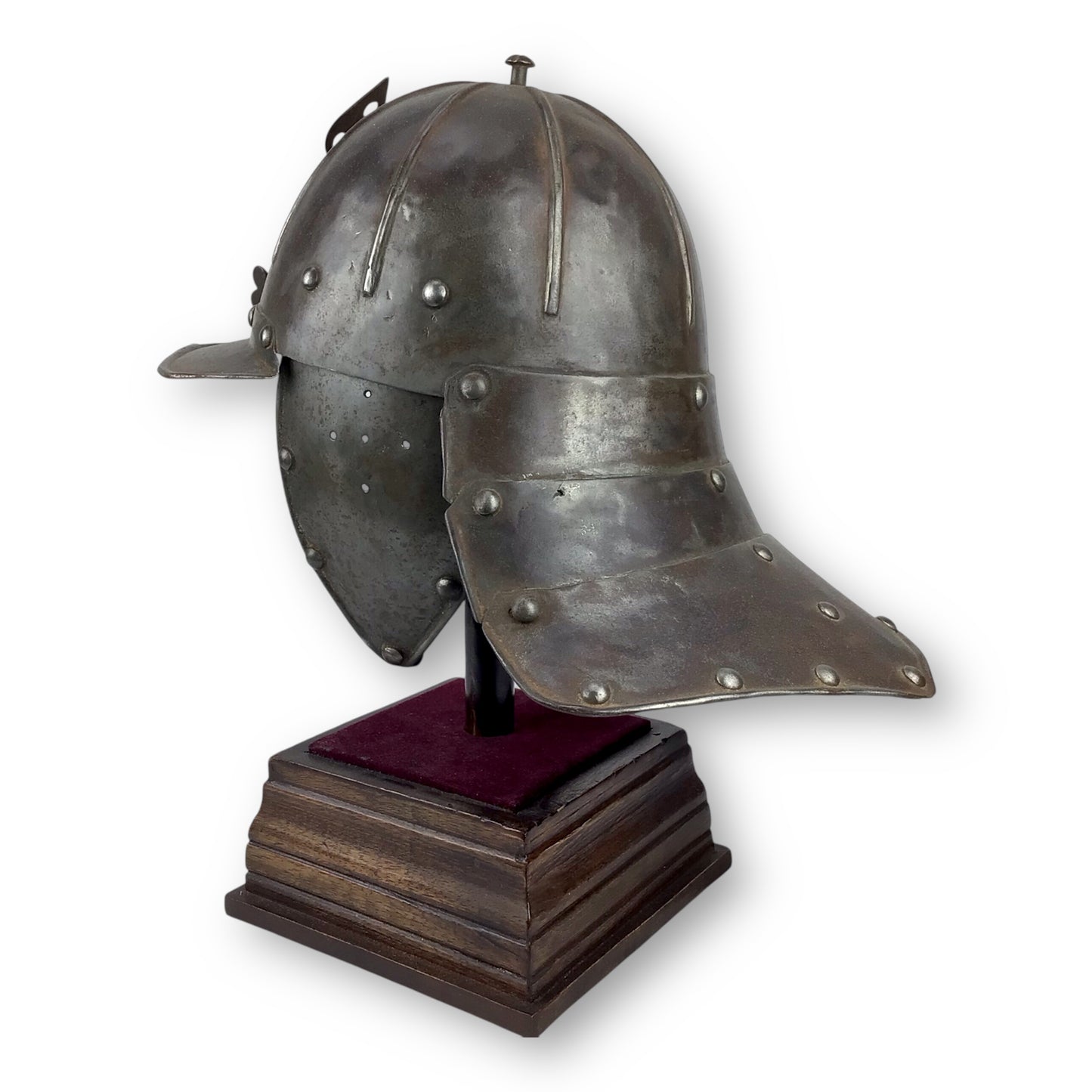 English Cromwellian Lobster-Tail Burgonet Helmet - Circa 1630-1660