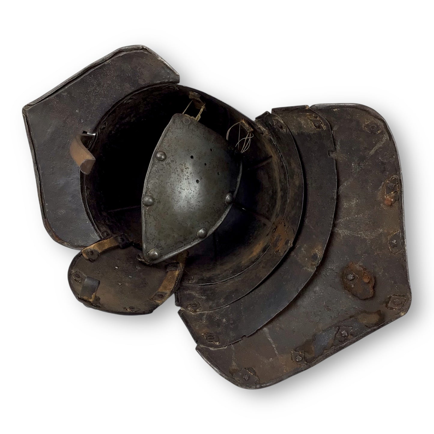 English Cromwellian Lobster-Tail Burgonet Helmet - Circa 1630-1660