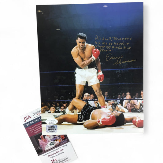 Ernie Shavers Signed Color Photo w/ Inscription – Dual Cert