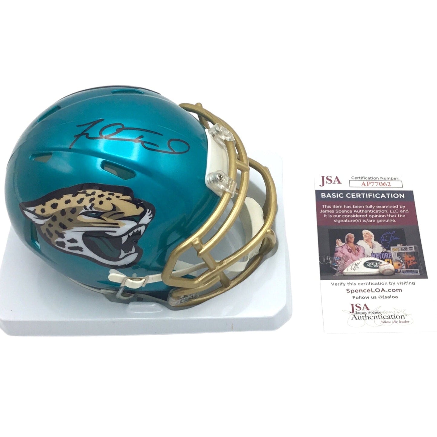 FRED TAYLOR SIGNED JACKSONVILLE JAGUARS FLASH SPEED AUTHENTIC HELMET JSA