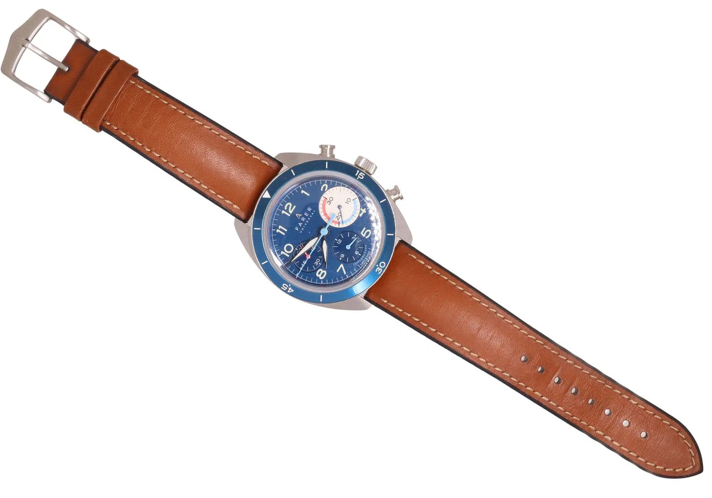 Farer Cresta Mechanical Chronograph Stainless Steel Watch – Blue Dial