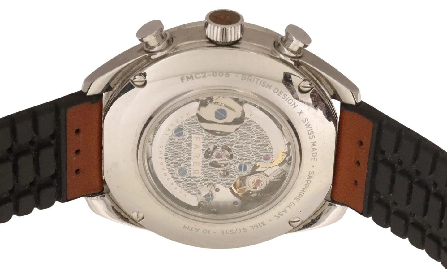 Farer Cresta Mechanical Chronograph Stainless Steel Watch – Blue Dial