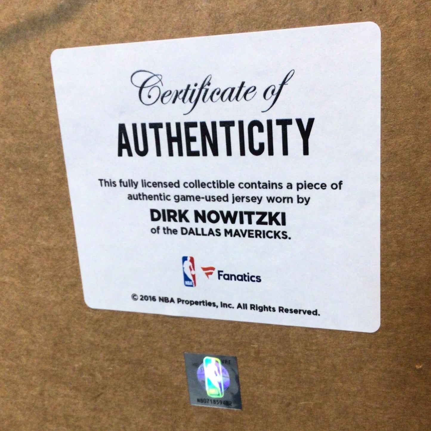 Framed Dallas Mavericks 2011 Champions Poster with Game-Worn Jersey