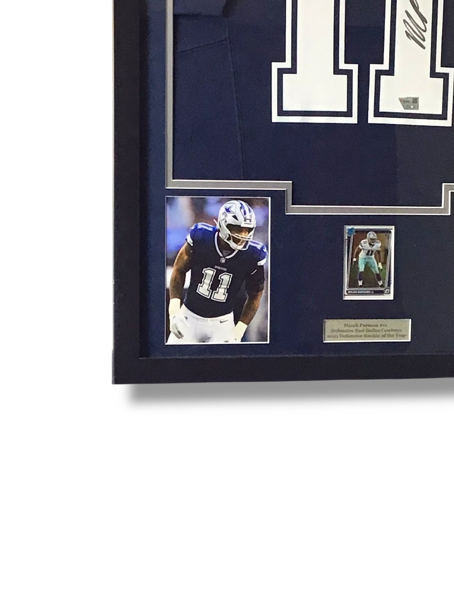 Framed Nike Micah Parsons Signed Jersey w/ Fanatics Authentication & Sports Card
