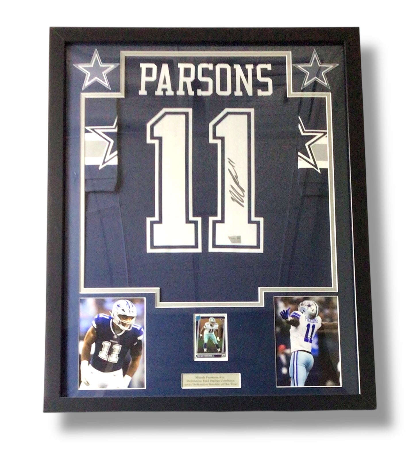 Framed Nike Micah Parsons Signed Jersey w/ Fanatics Authentication & Sports Card