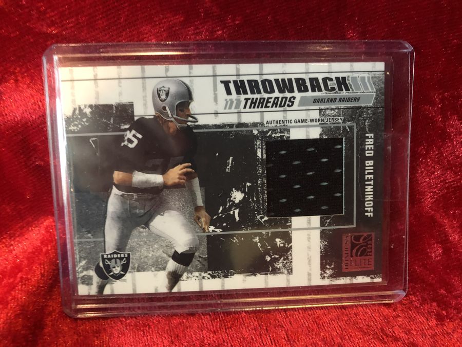 Fred Biletnikoff Raiders Autographed Mini Helmet Shadowbox w/ Card & Figure COA