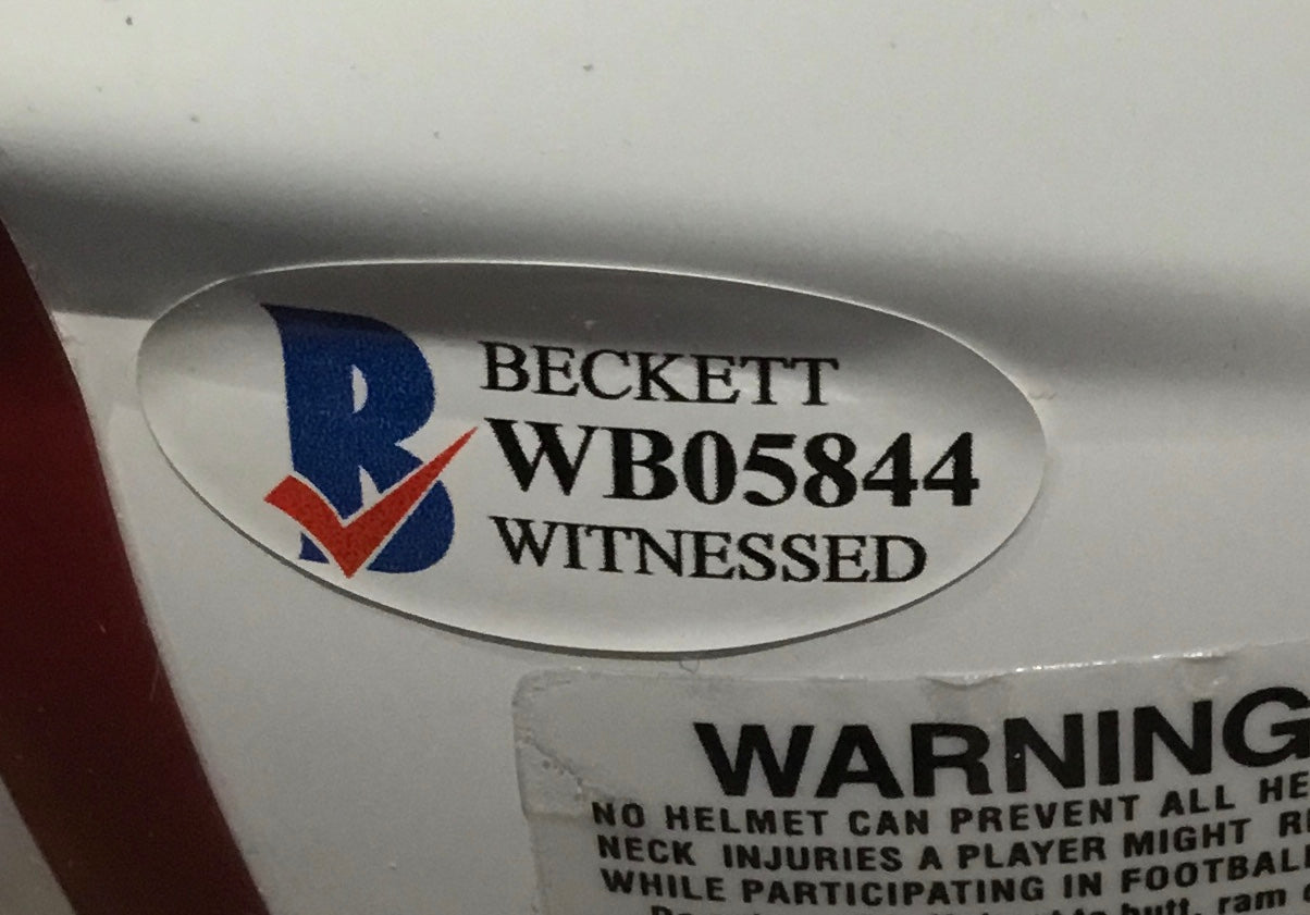 Fred Warner Autographed San Francisco 49ers White Mini Helmet with Beckett Certification