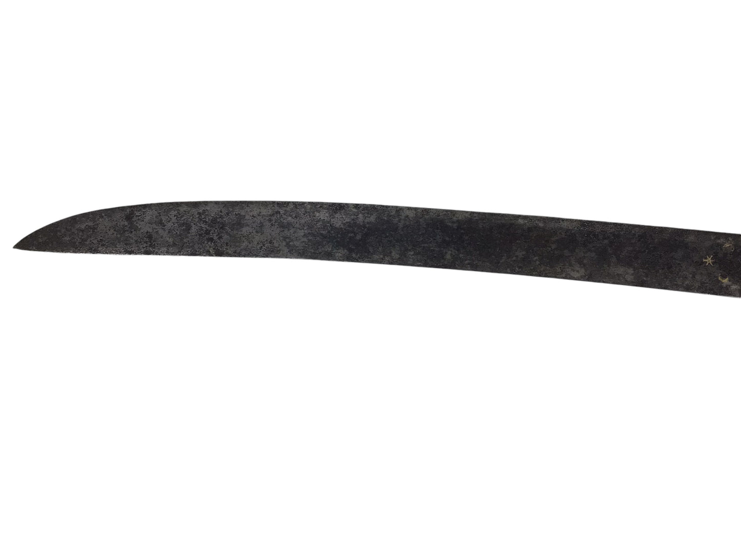 French Hunting Sword 18th C Rev War Era Silver Hilt Gold Inlaid Blade Rare