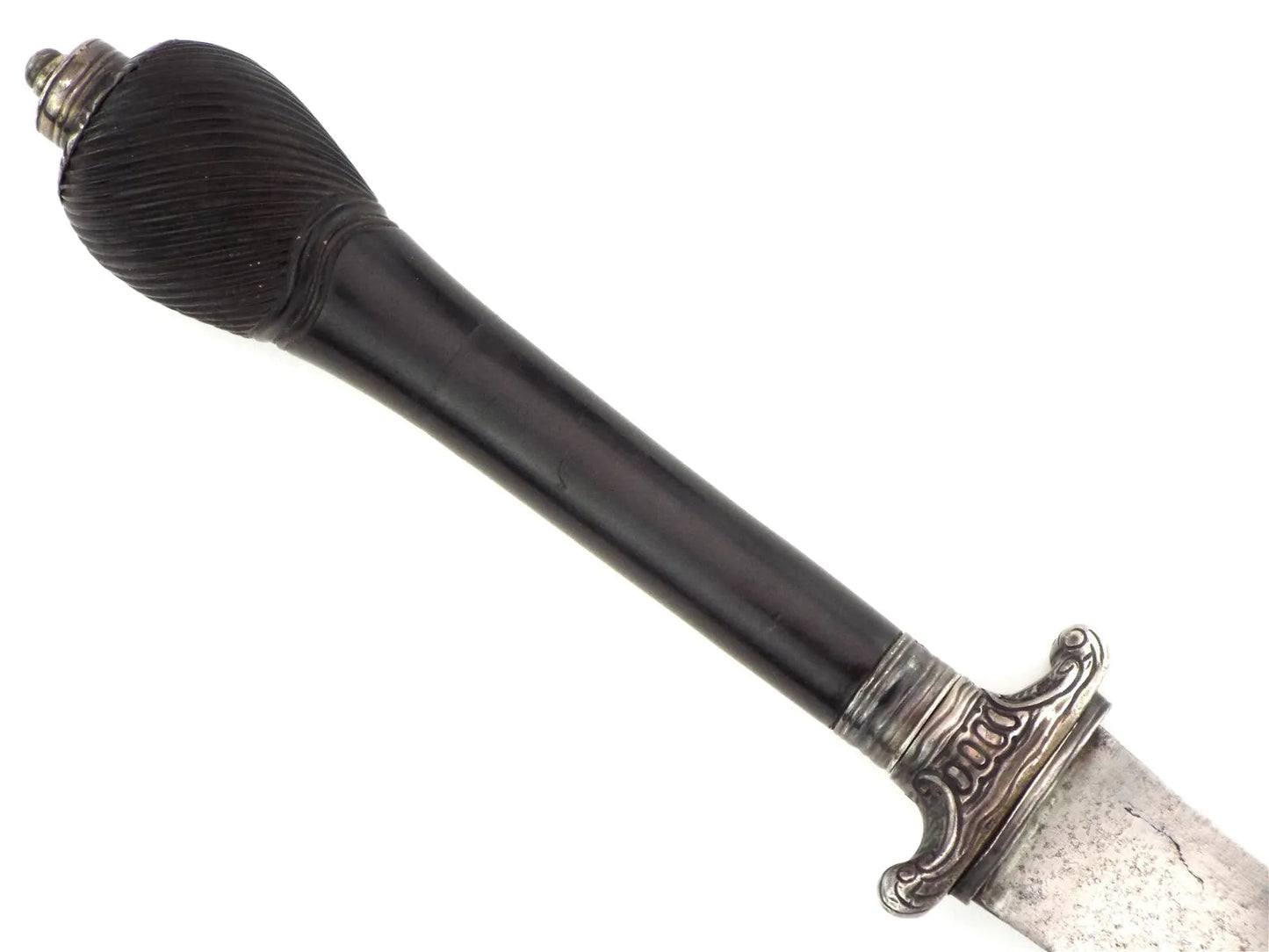 French Plug Bayonet 17th C Silver Hilt Reversible Dagger Musket Mount