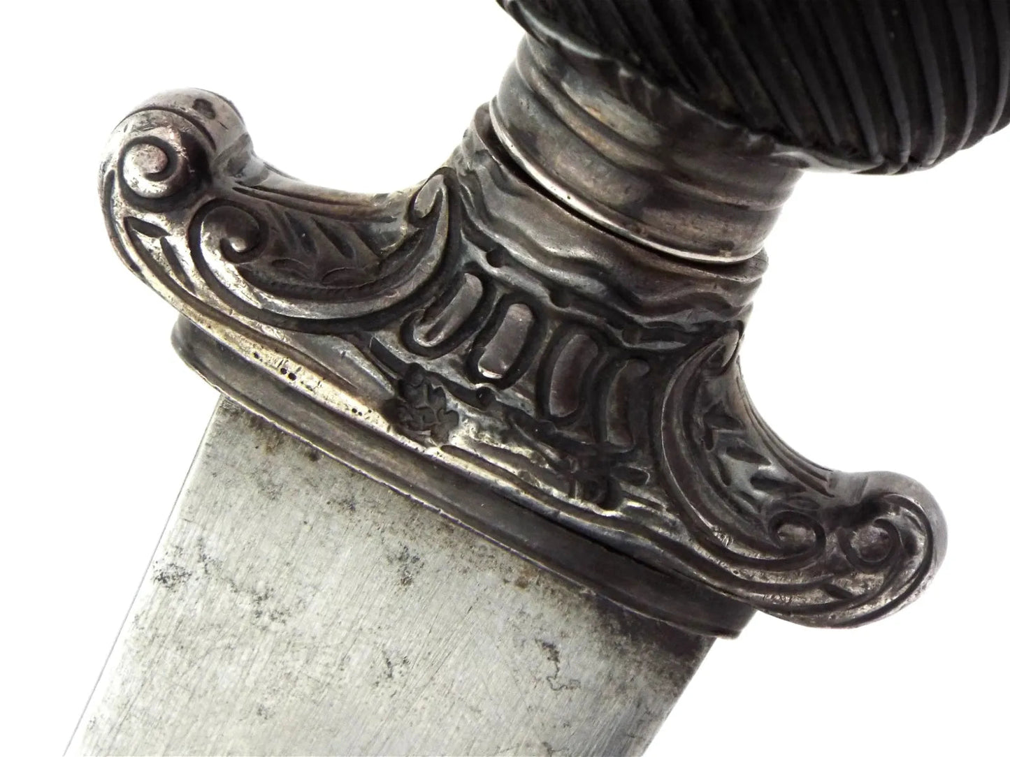 French Plug Bayonet 17th C Silver Hilt Reversible Dagger Musket Mount