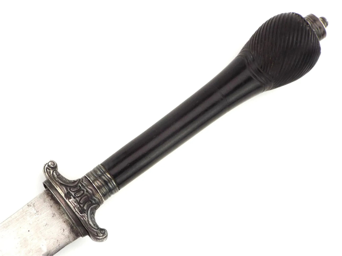 French Plug Bayonet 17th C Silver Hilt Reversible Dagger Musket Mount