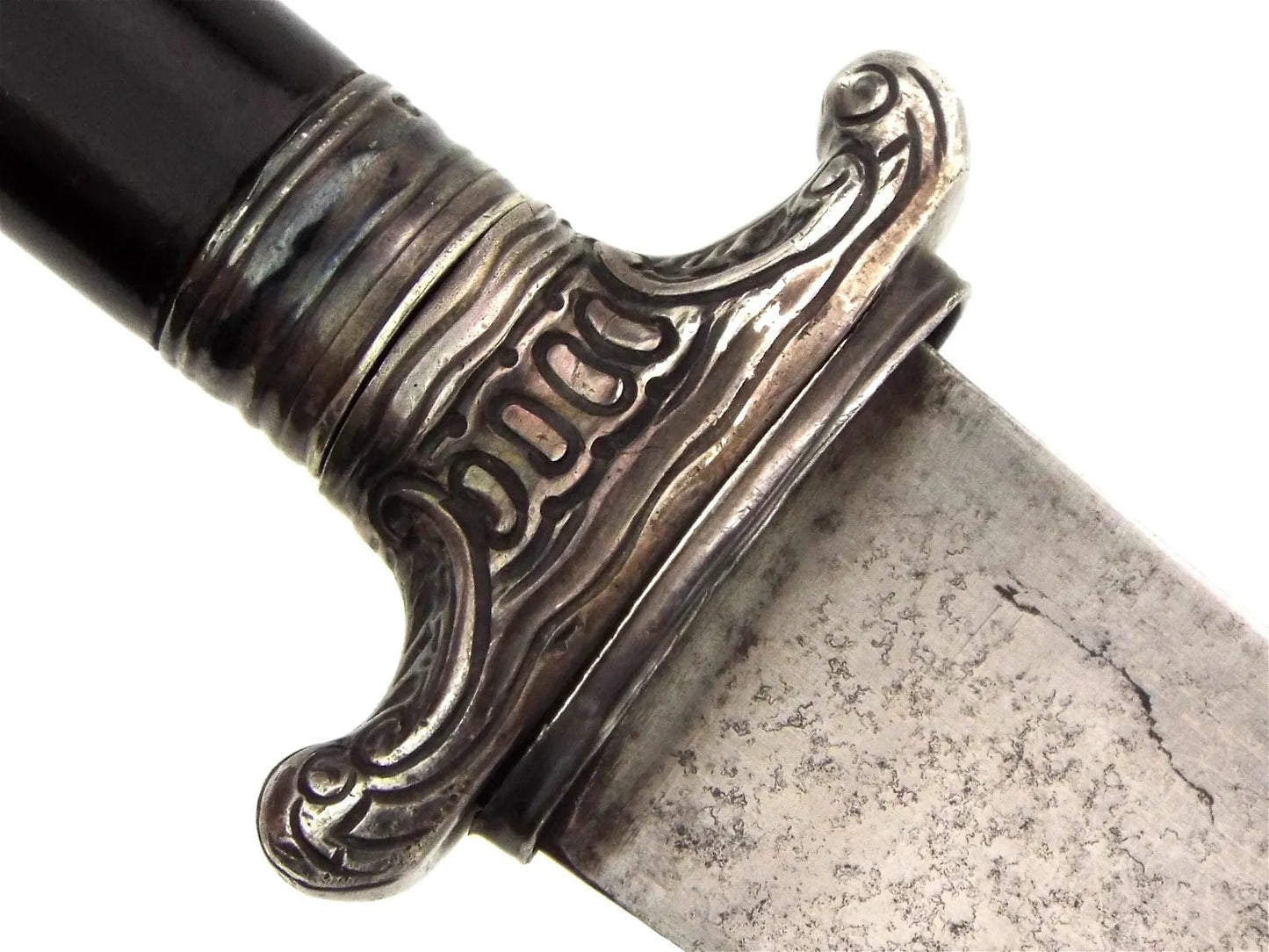 French Plug Bayonet 17th C Silver Hilt Reversible Dagger Musket Mount
