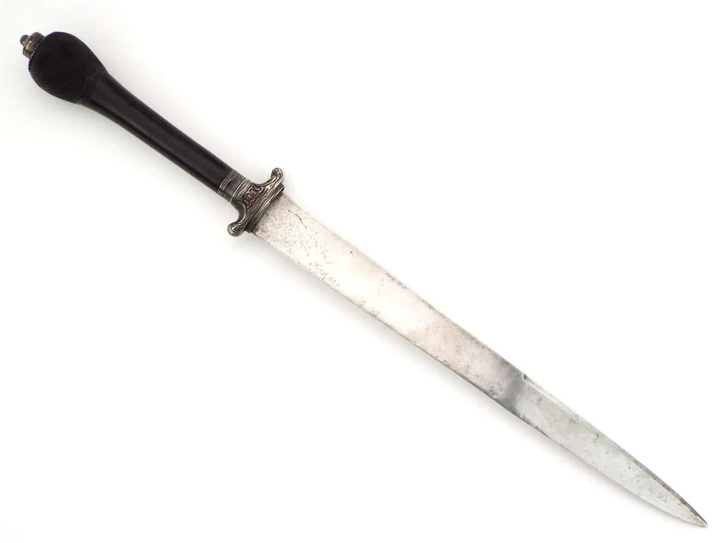 French Plug Bayonet 17th C Silver Hilt Reversible Dagger Musket Mount