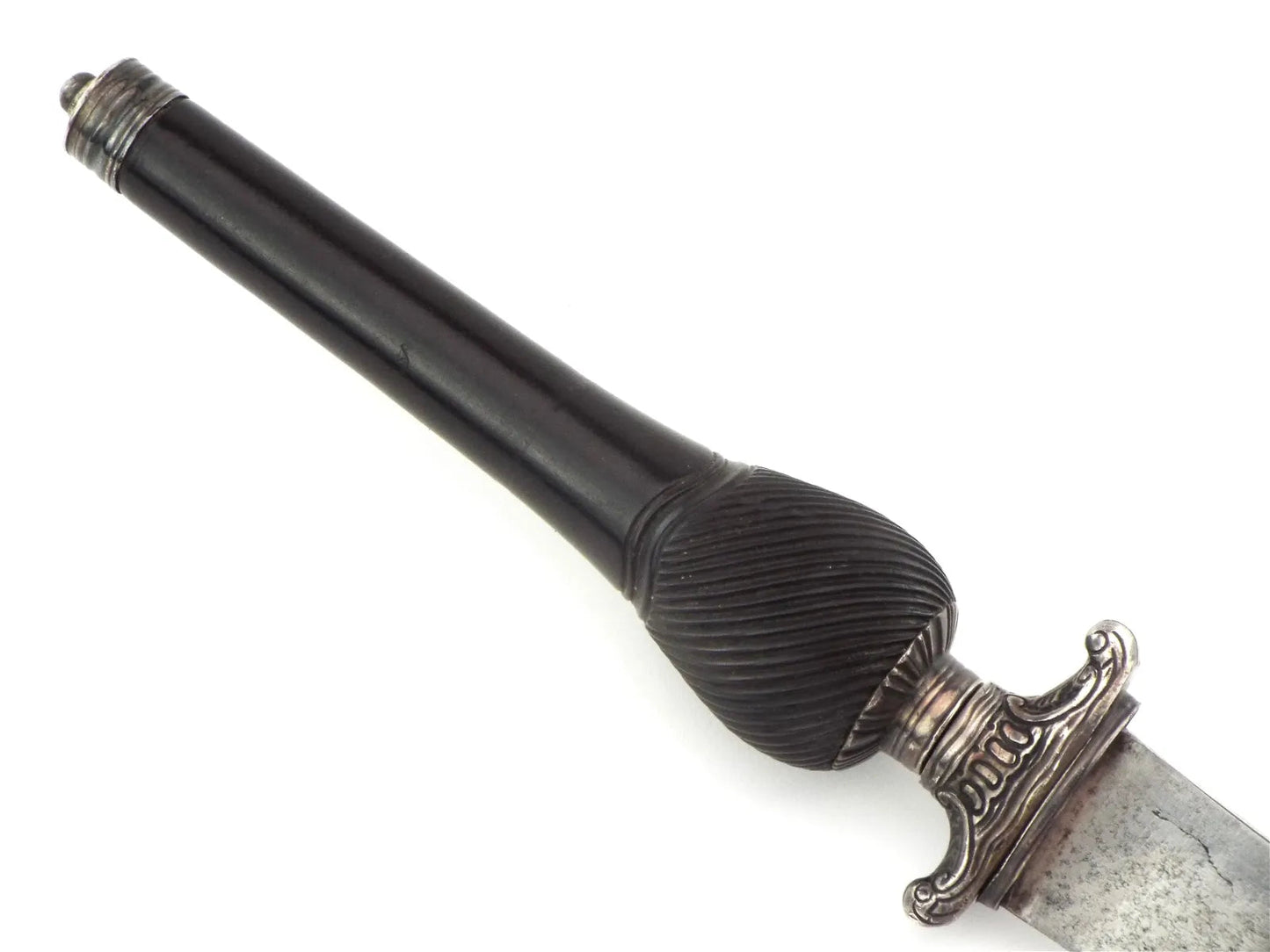 French Plug Bayonet 17th C Silver Hilt Reversible Dagger Musket Mount