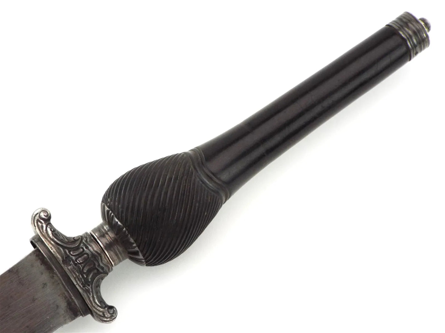 French Plug Bayonet 17th C Silver Hilt Reversible Dagger Musket Mount