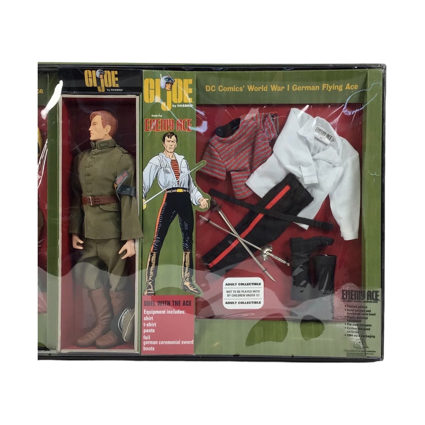 GI JOE Enemy Ace 12" Action Figure DC Comic Military Adventure Hero Box HASBRO 2003.