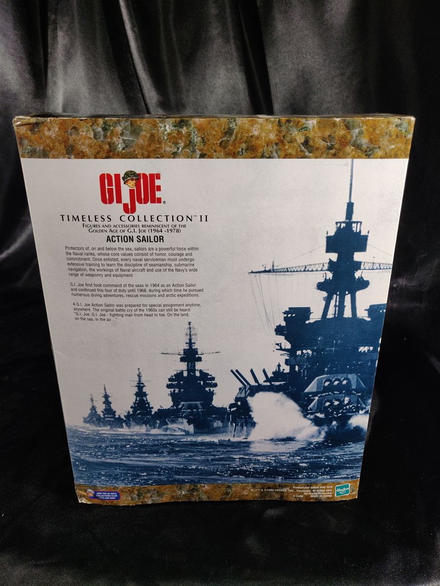 GI Joe Timeless Collection II - Action Sailor (Black) 12" 1999 New Sealed Hasbro