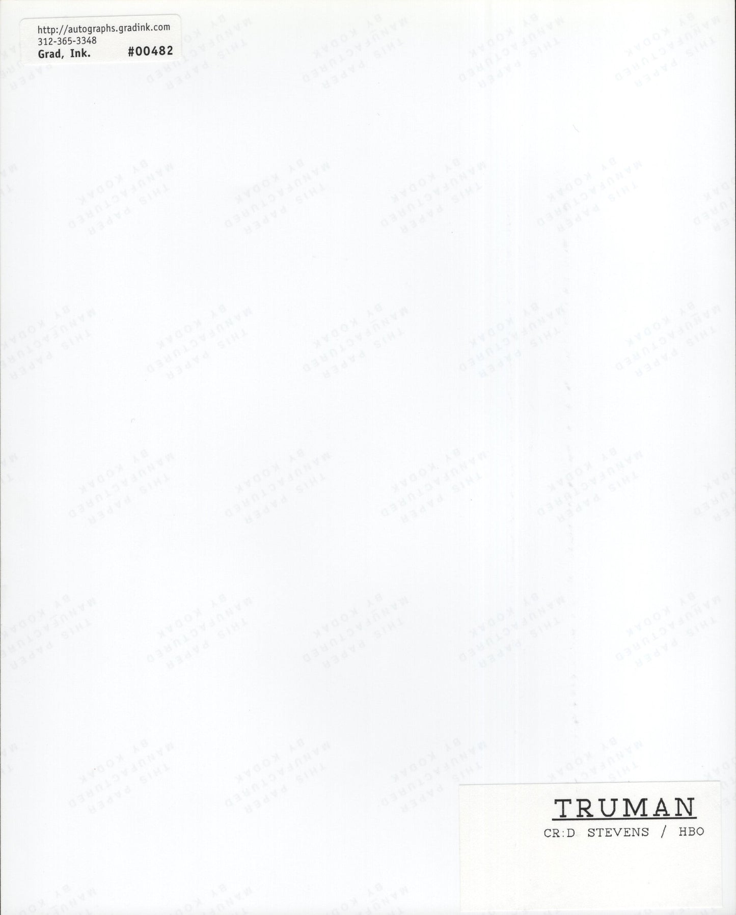 Gary Sinise as Harry Truman from Truman Signed Photo 8x10 B&W, JSA and PSA Letter Double Certified Authentic UU42273