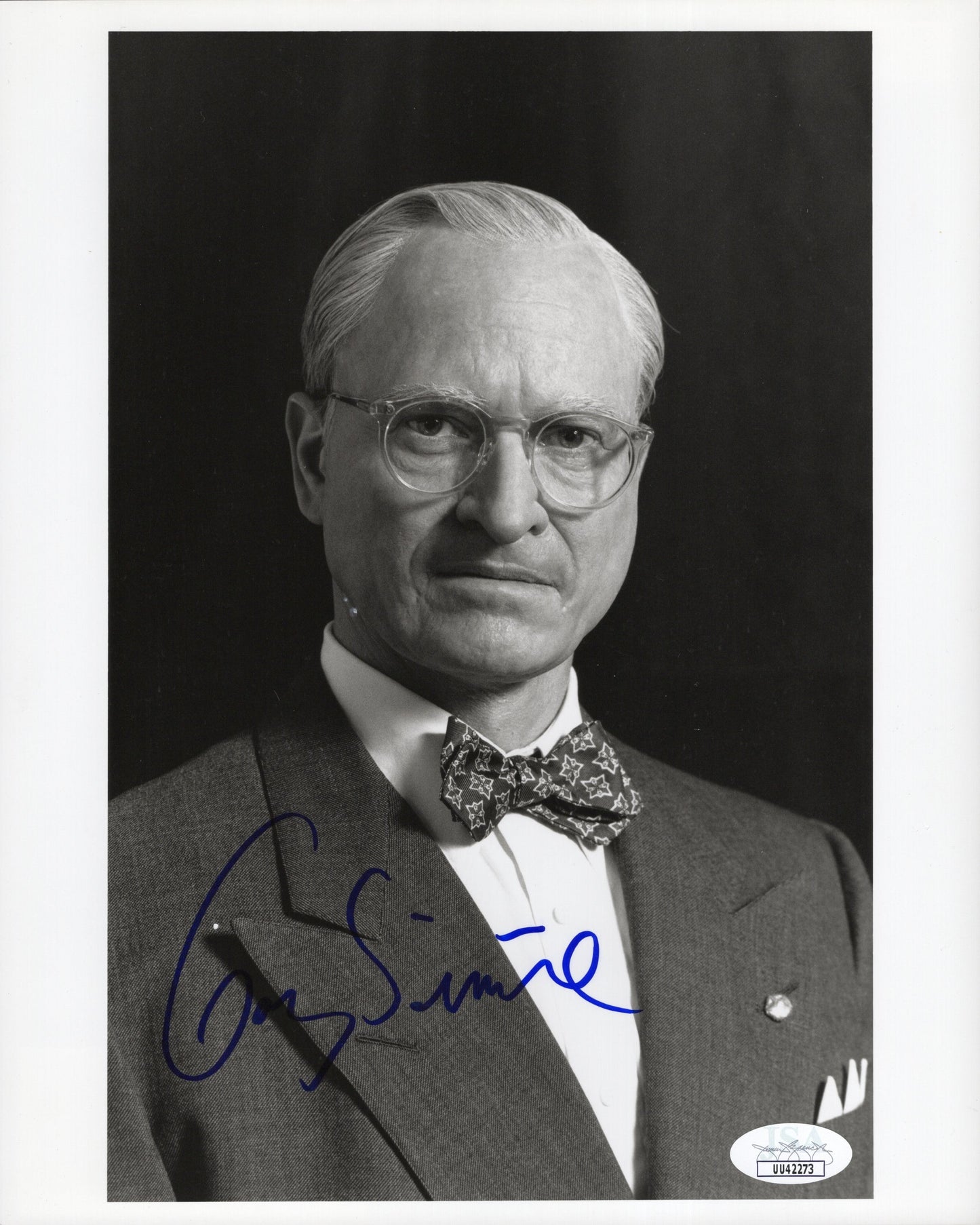 Gary Sinise as Harry Truman from Truman Signed Photo 8x10 B&W, JSA and PSA Letter Double Certified Authentic UU42273