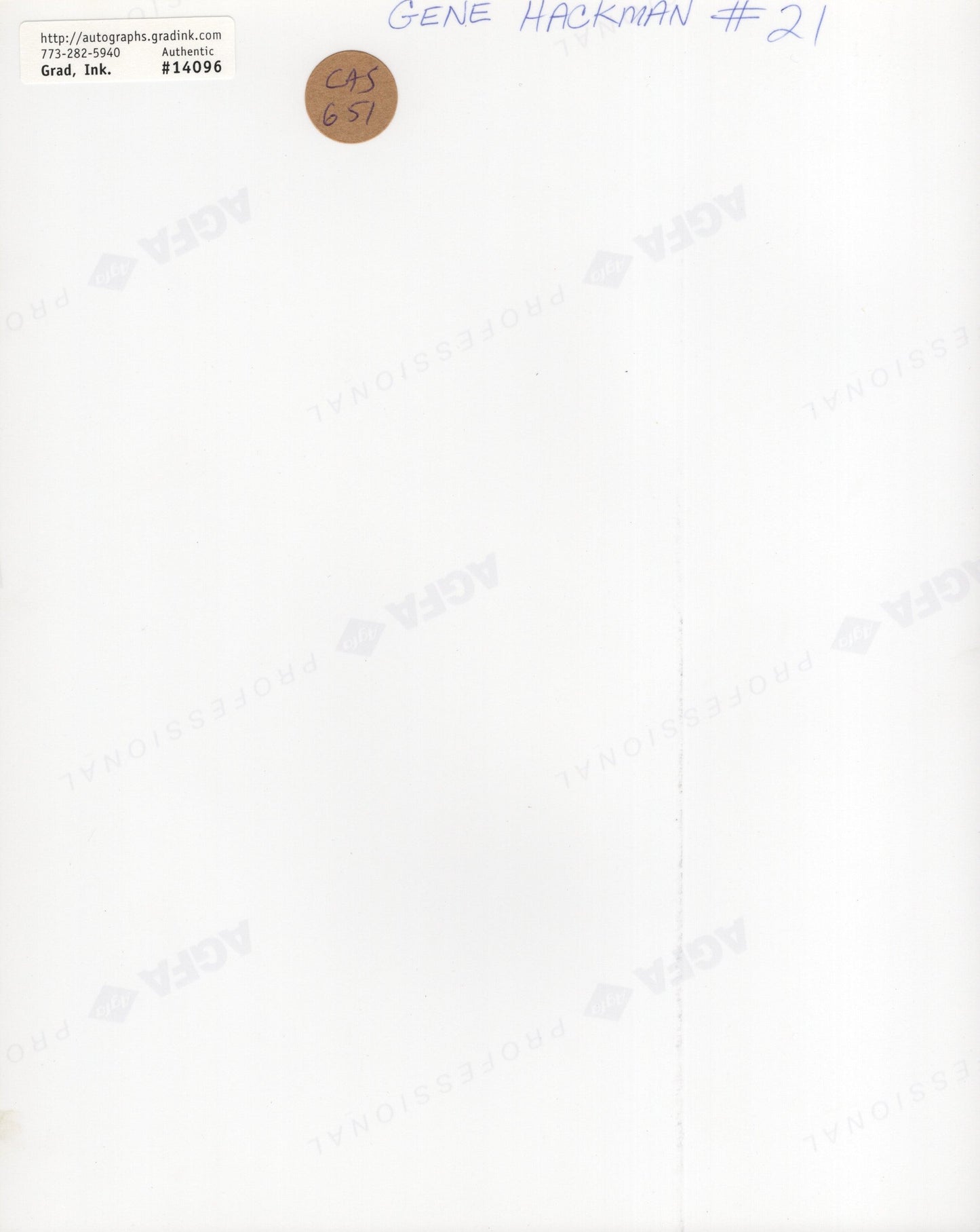 Gene Hackman Signed Photo 8x10, Autograph in The Chamber
