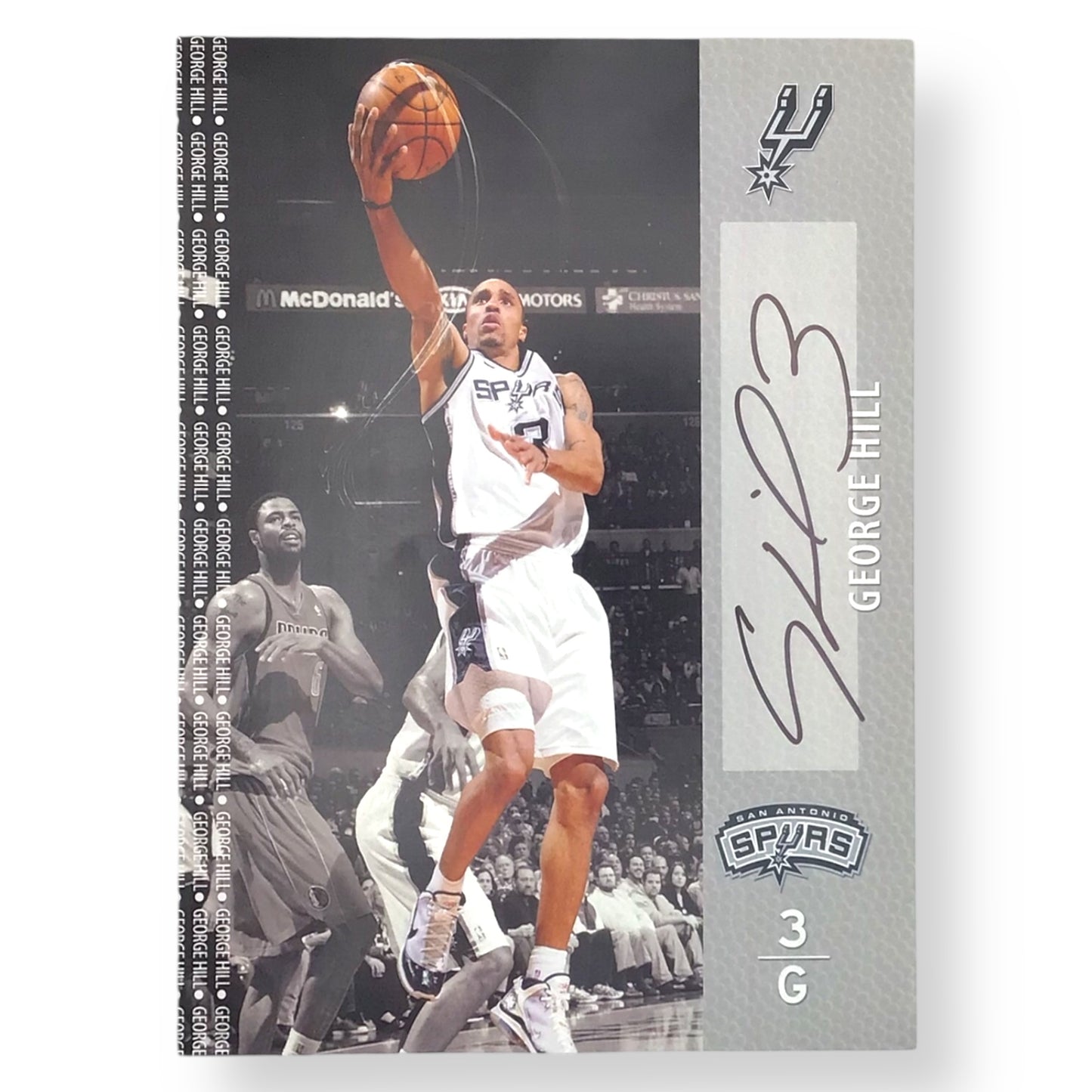 George Hill Signed 8x10 Spurs Sheet w/ 2011 Playoff Stats
