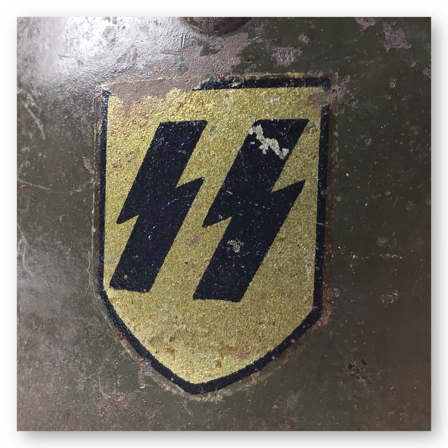 German WW2 M35 ET64 SS Double Decal Helmet