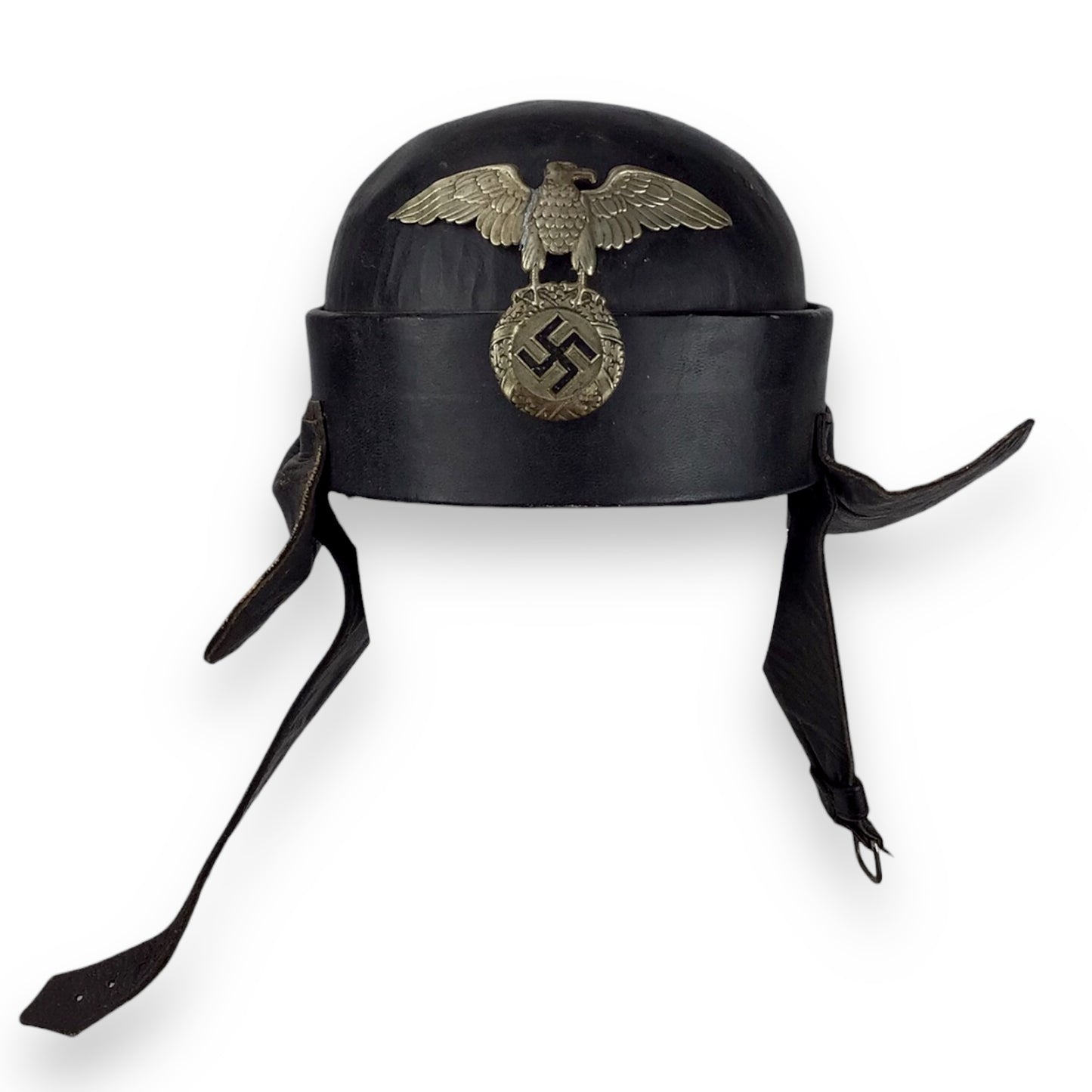 German WW2 NSKK German Motorcycle Crash Helmet w/ Eagle Insignia