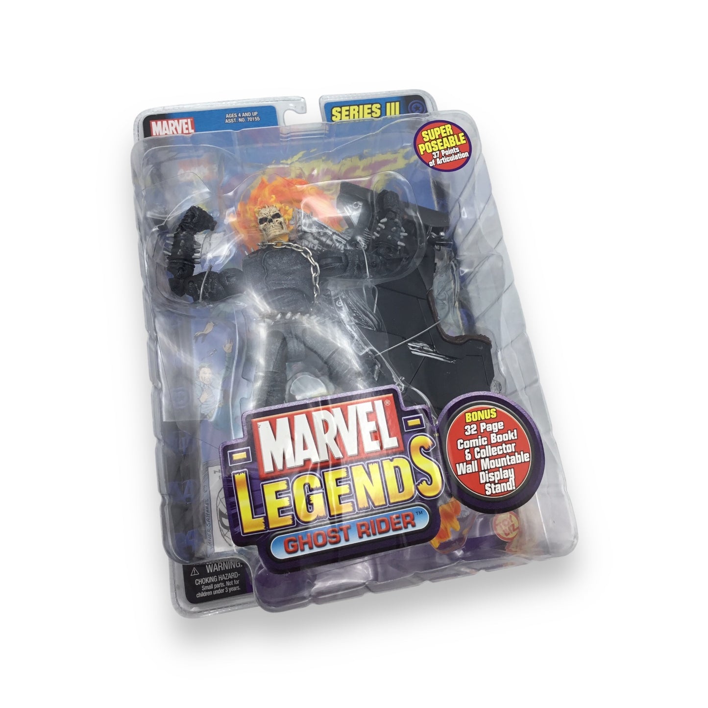 Ghost Rider Figure (2002) Sealed on Card Marvel Legends Series III Toy Biz