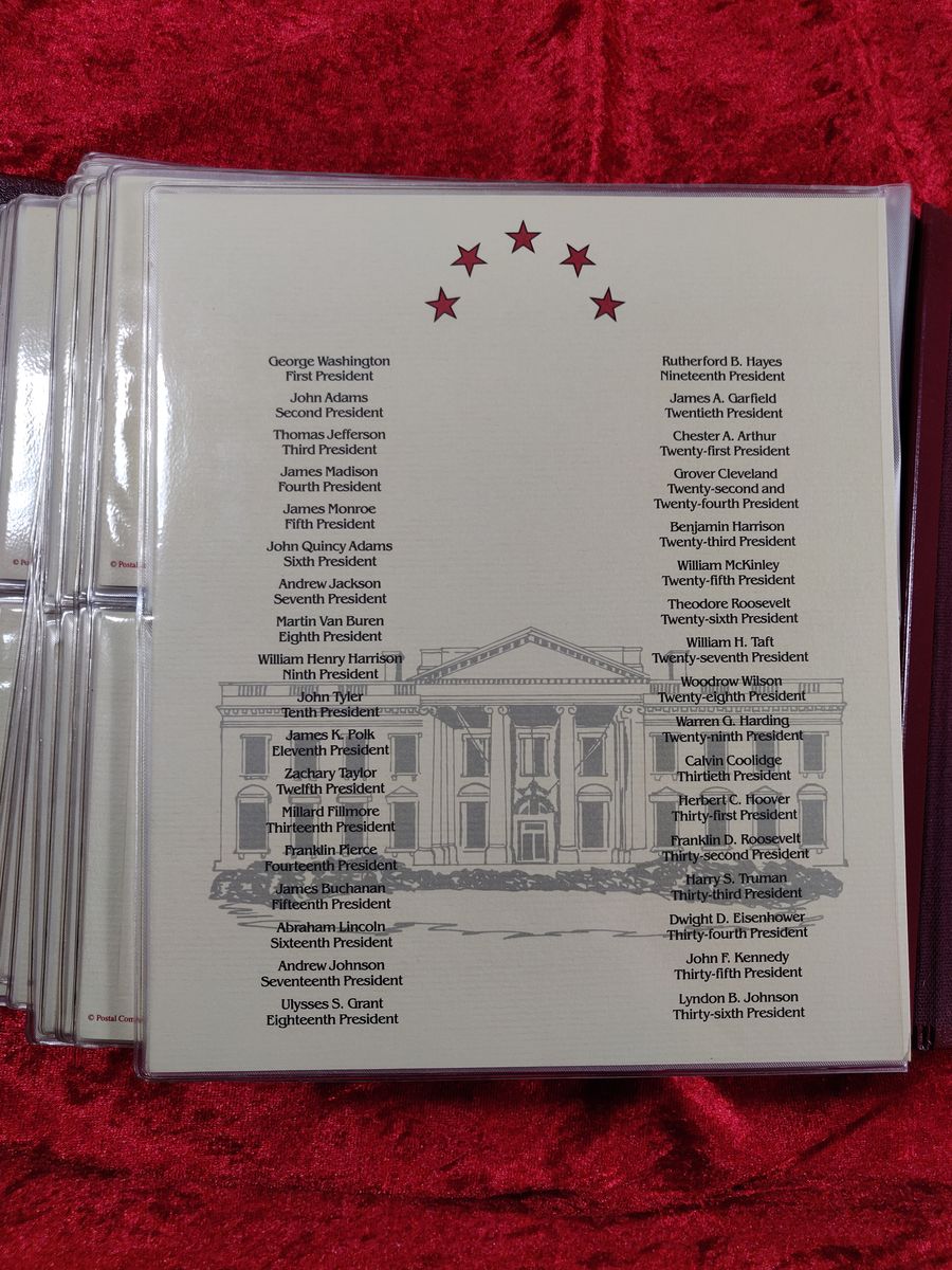 Golden Replicas of 1986 U.S. Presidents Stamps 22kt Proof Replicas Set of 36
