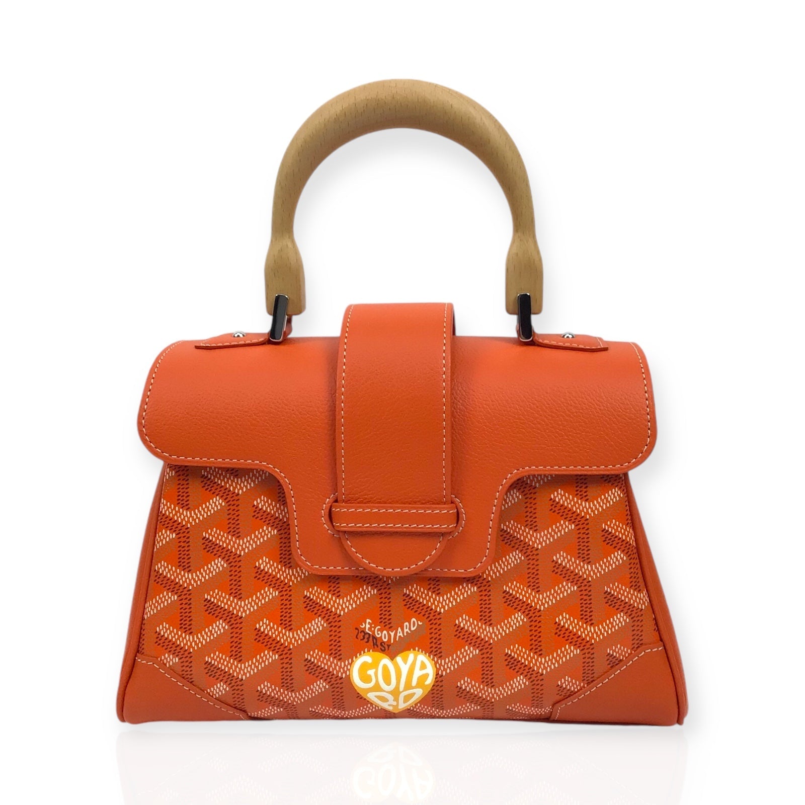 Goyard Saigon Souple Mini Orange Leather Goyardine Canvas Bag New Collectors Crossroads