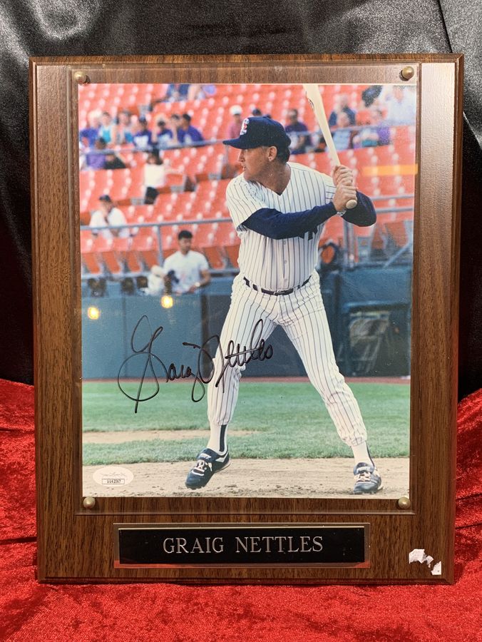 Graig Nettles Signed Yankees Photo on Plaque, JSA Certified