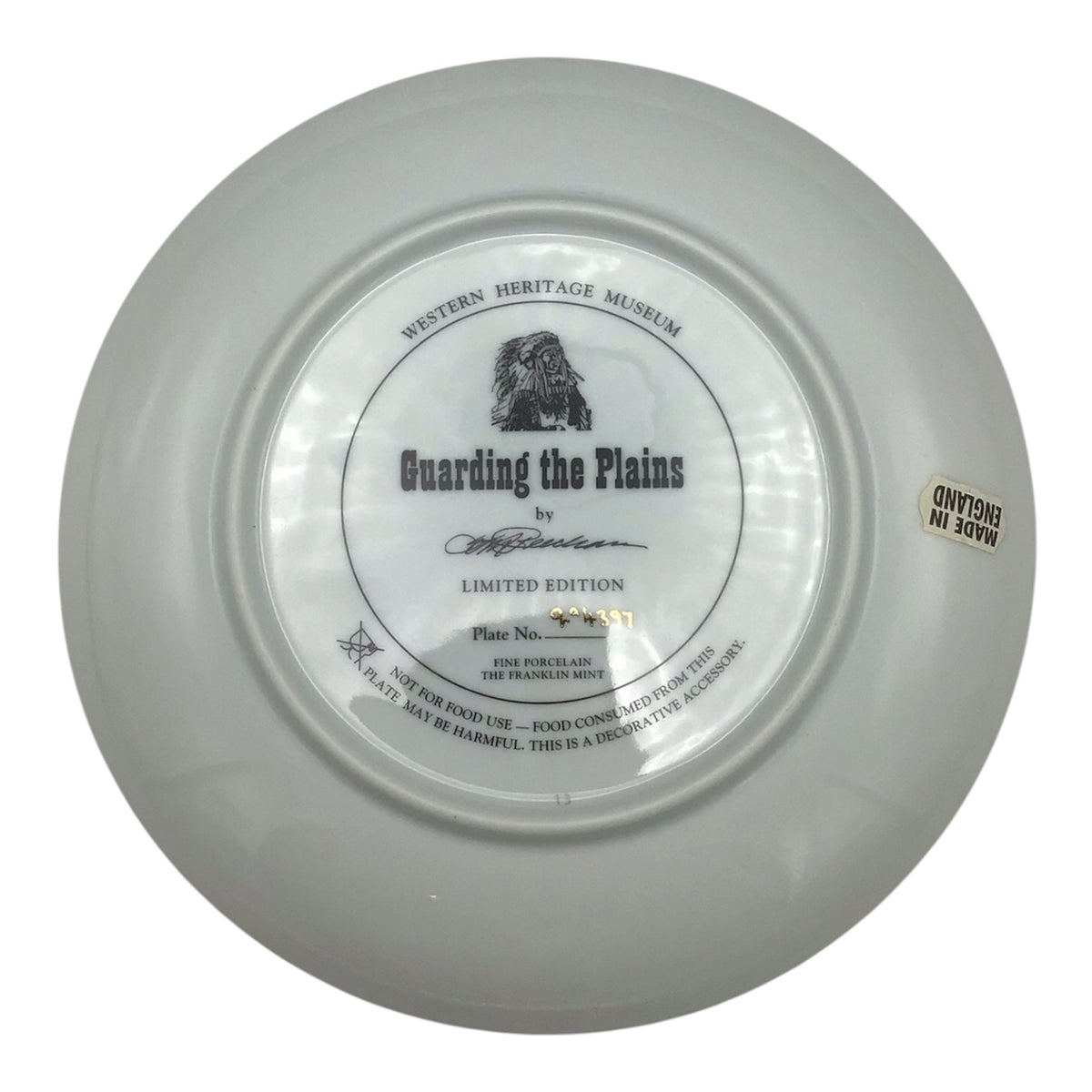Guarding the Plains Limited Edition Porcelain Decorative Plate