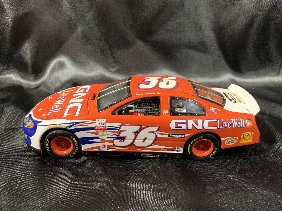 Hank Parker Jr #36 GNC Live Well 2001 Authentics 1/24 Scale NASCAR Busch Diecast