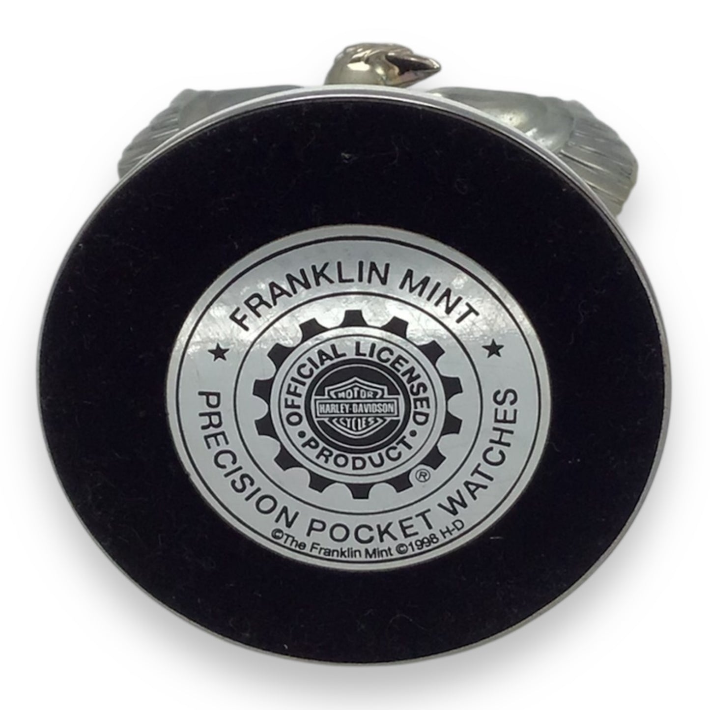 Harley Davidson Super Glide Pocket Watch with Eagle Stand