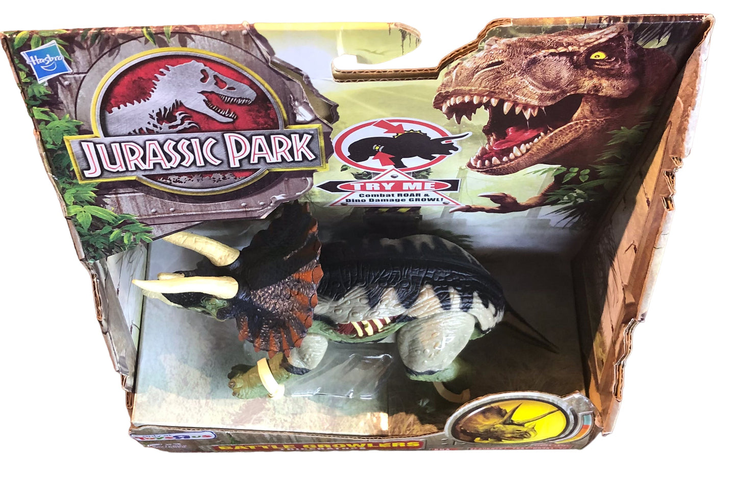 Hasbro 2009 Jurassic Park Battle Growlers Triceratops Action Figure