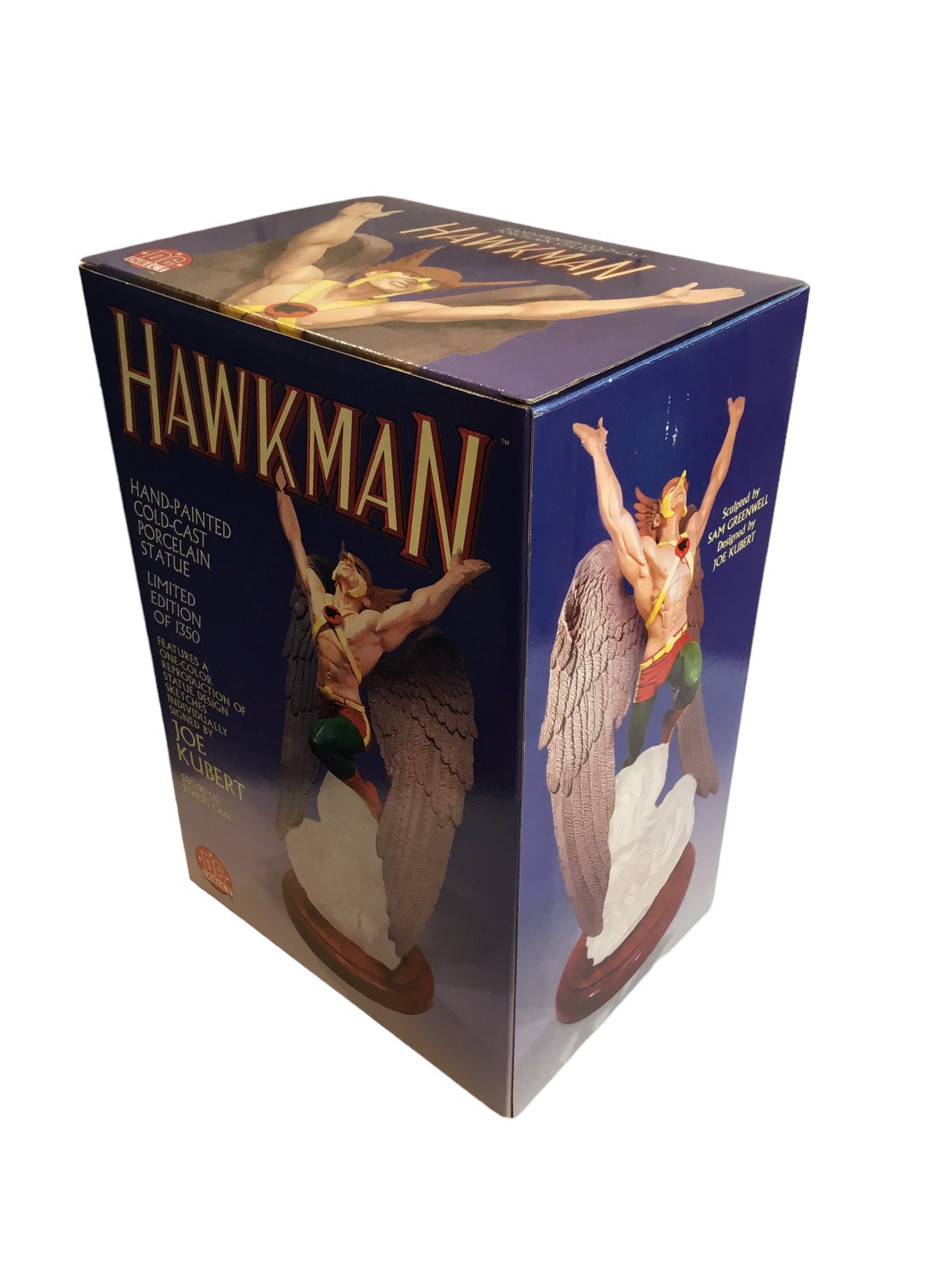 Hawkman Limited Edition Porcelain Statue - Joe Kubert signed print - DC Comics 2001