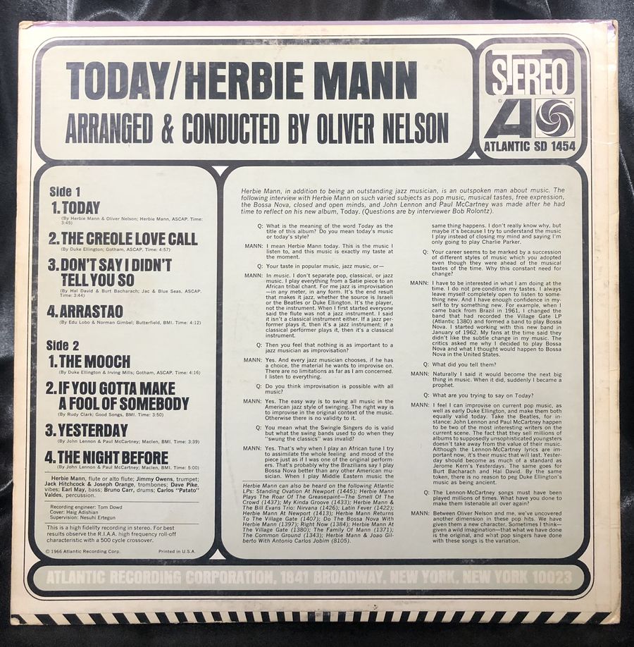 Herbie Mann- Today - SD1454