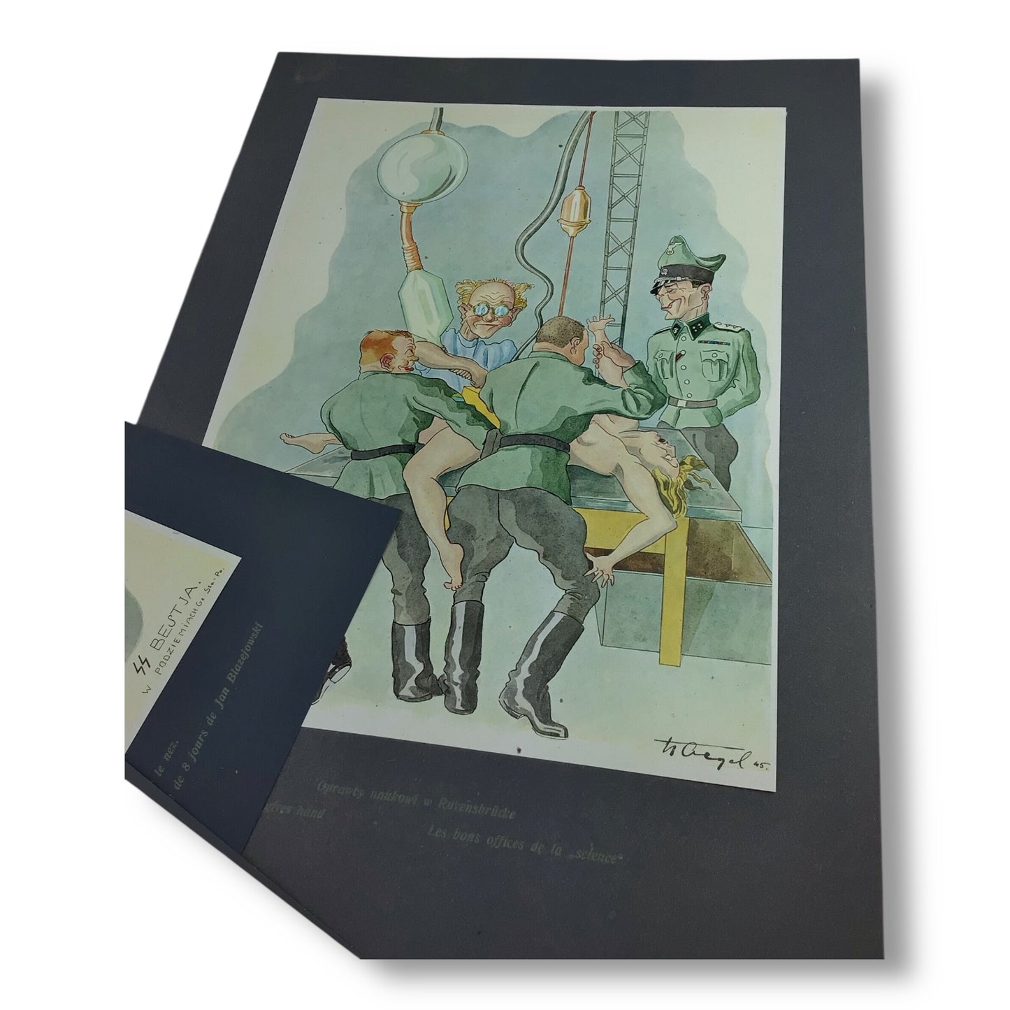 Hitleriada Macabra 1946 Stanisław Toegel Rare Anti-Nazi Satire Artwork