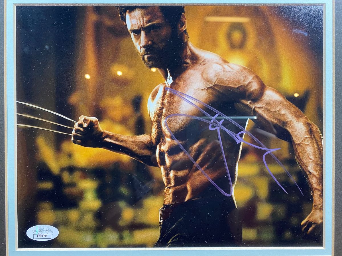 Hugh Jackman Autographed 8x10" Photo in 16x18" Frame JSA COA