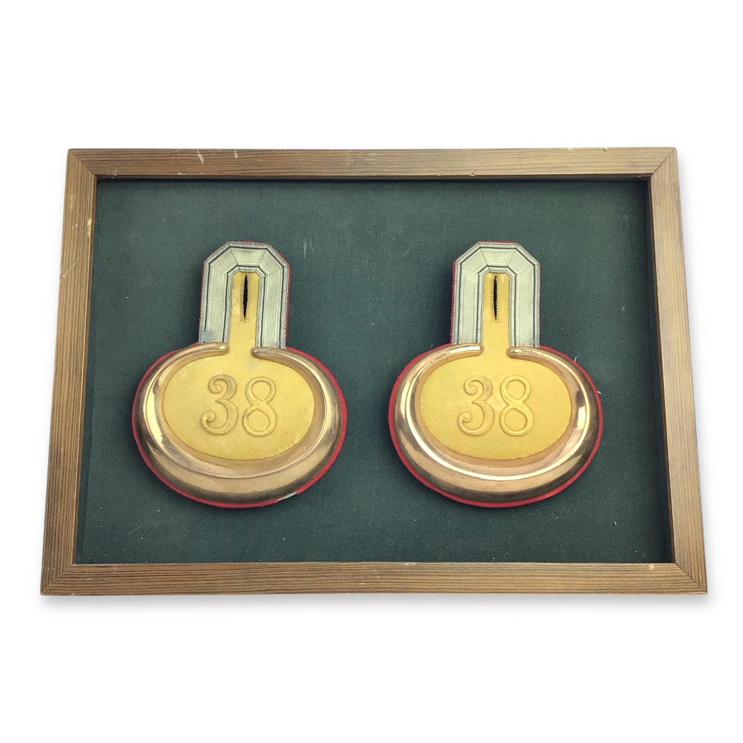Imperial German WW1 Officers Epaulettes Regiment 38