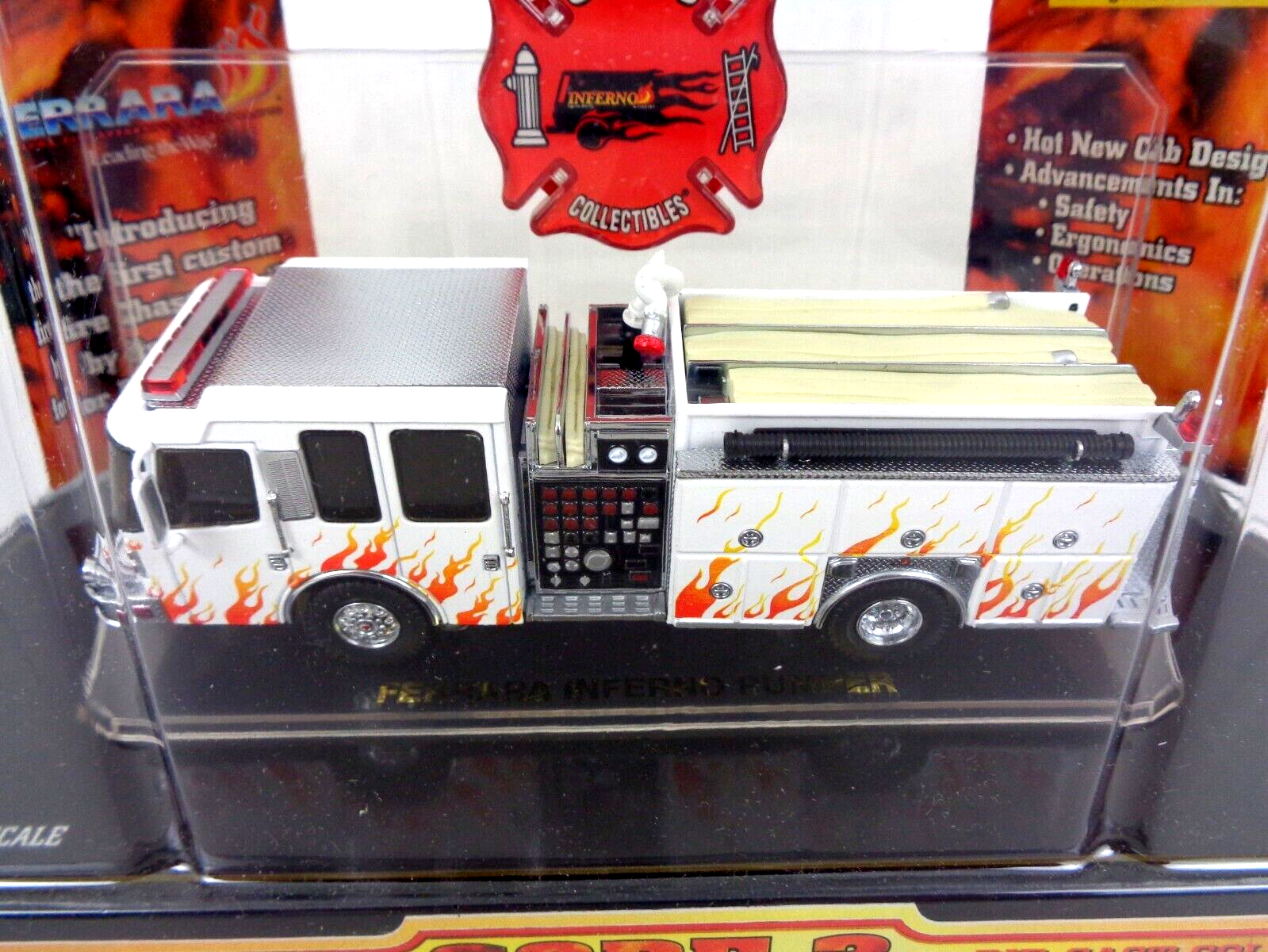 Inferno Pumper - Code 3 Ferrara Diecast 1/64 Fire Engine New - Mint in Dome 12330
