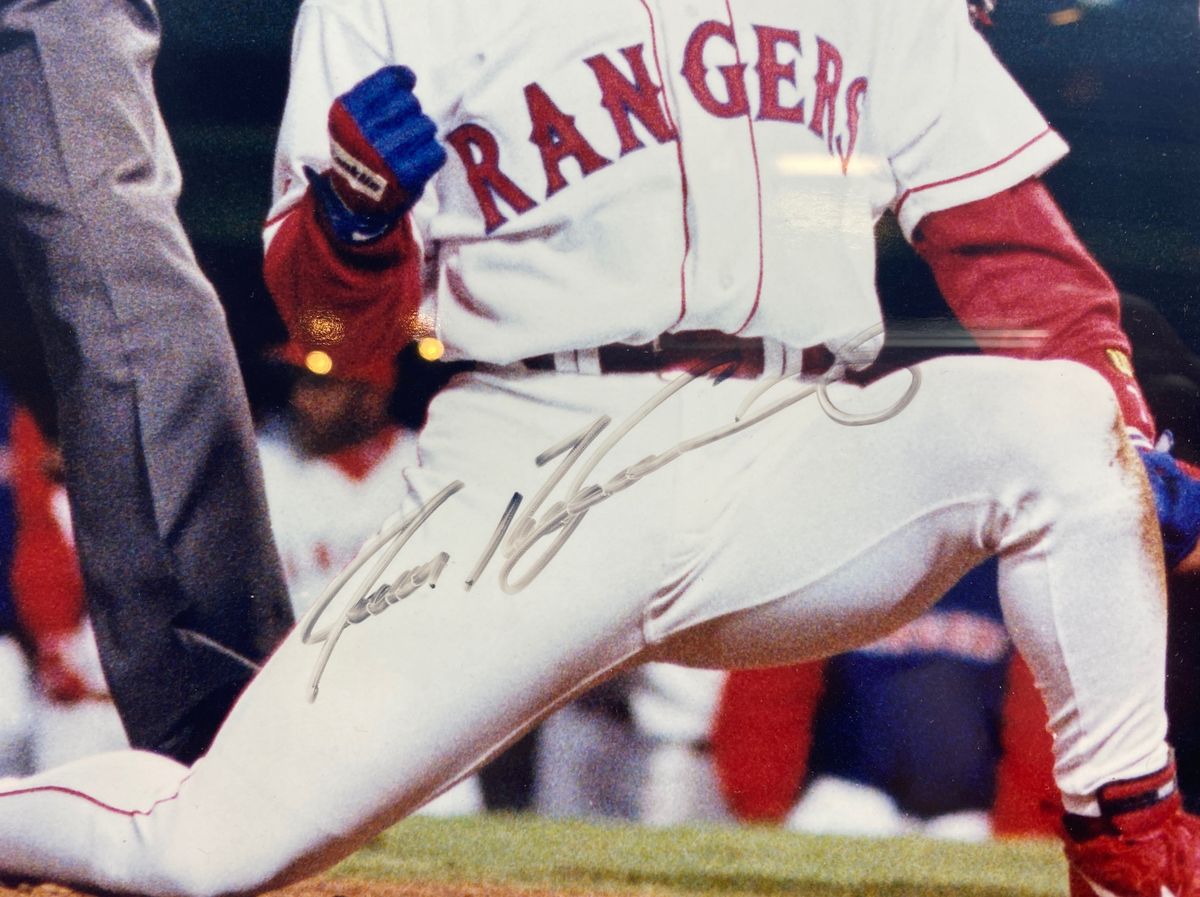 Ivan "Pudge" Rodriguez Autographed 8x10" Framed Photo w/ JSA COA